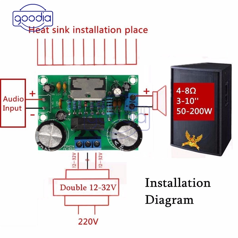 ✈【Fast/COD】✈™ TDA7293 Papan Amplifier Audio Mono Single Channel AC 12V-32V 100W