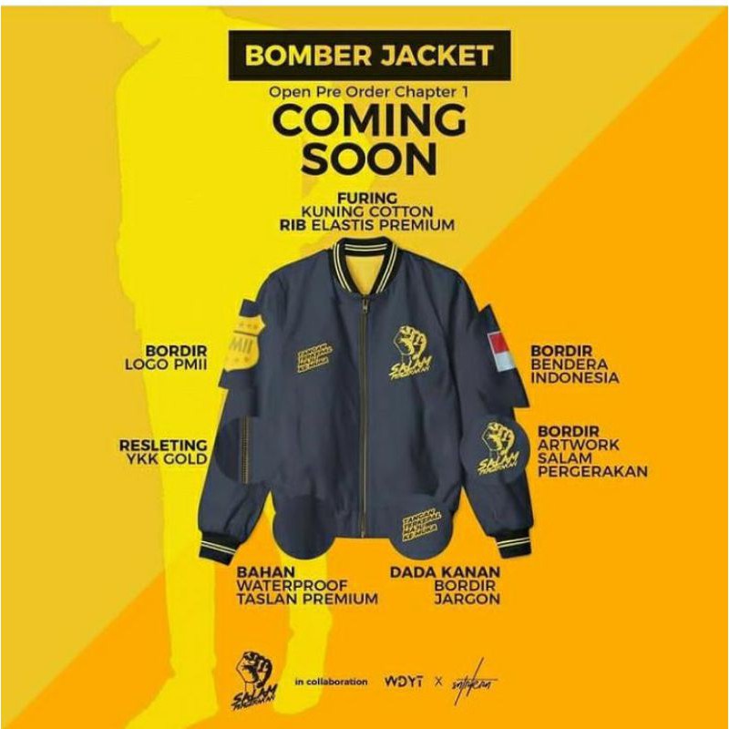 Jaket Bomber PMII Zona Pergerakan Aktivis