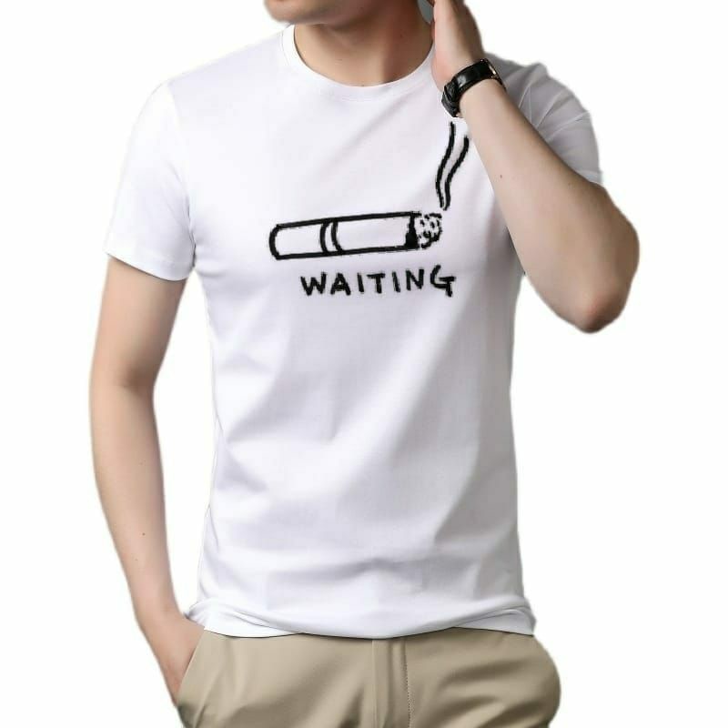 Kaos Pria Waiting Tshirt Baju Atasan Pria Dewasa Kaos Distro Premium Cotton