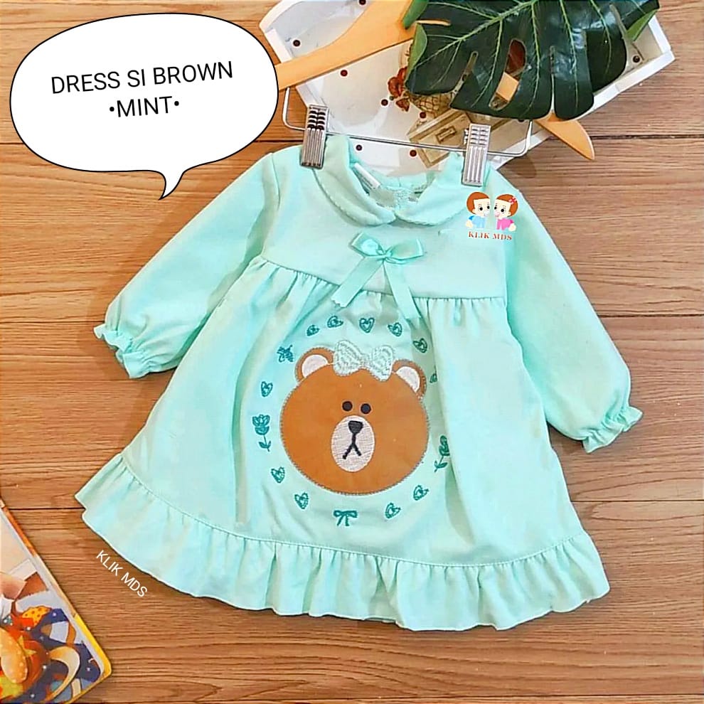 Dress Bayi Perempuan - Baju Bayi Anak Perempuan Usia 3-12 Bulan Motif Briana