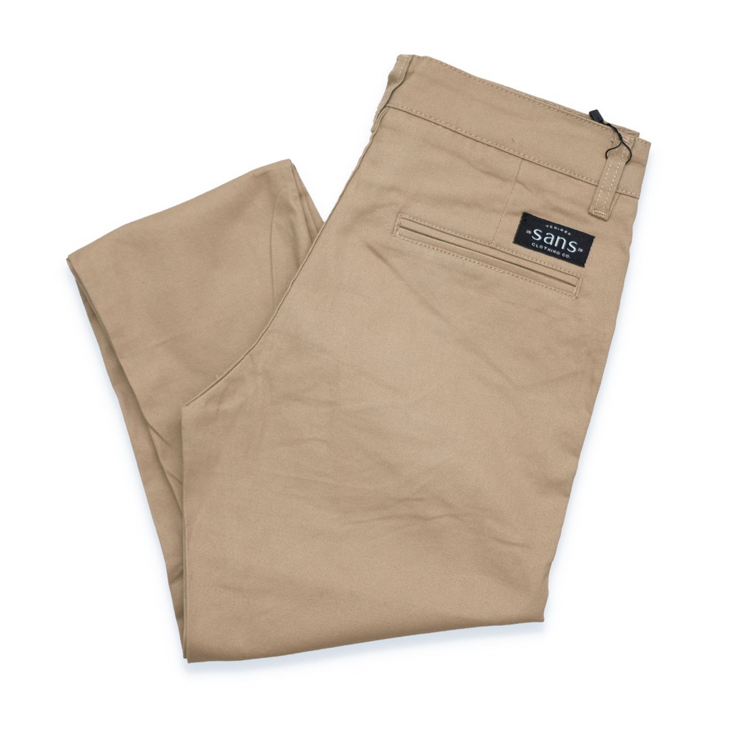 SANVANINA Celana Panjang Chino Pria Warna KHAKI H-033 | Chino Khaki Slim Fit