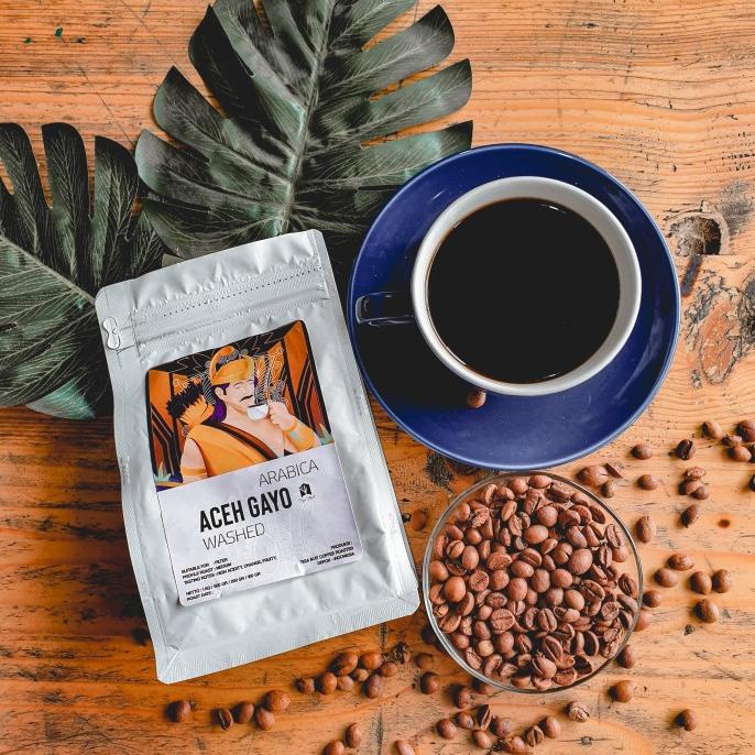 

KOPI ARABIKA ACEH GAYO WASHED - SINGLE ORIGIN BIJI KOPI / BUBUK - 1 KG