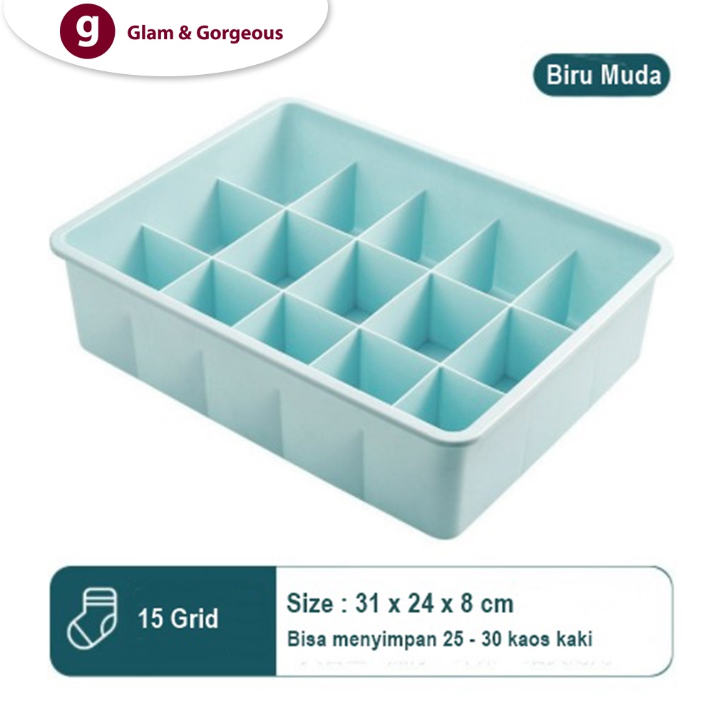 Kotak Penyimpanan Underwear Pakaian Serbaguna Plastik Tempat Kotak Organizer Storage Box - USB010