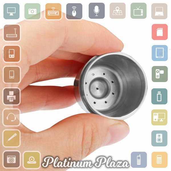 ICafilas Refillable Capsule Stainless Steel + Tamper for Nespresso Coffee Machine - `27HWIW-- Silver