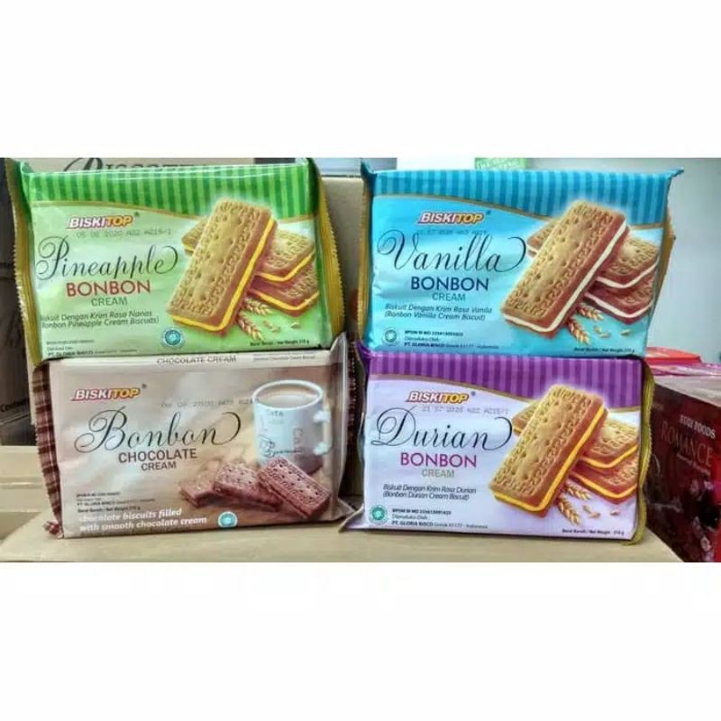 

Bon Bon 220gr Durian,Vanila, coklat,penaple