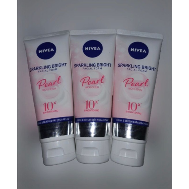 nivea facial foam sparkling bright 50ml dan 100ml