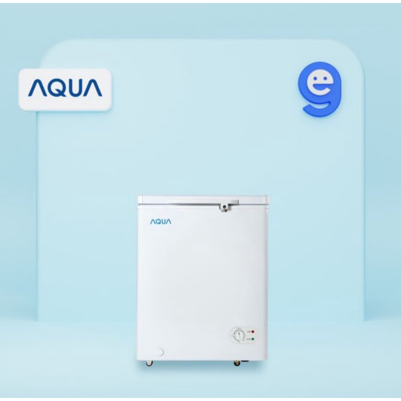 CHEST FREEZER AQUA AQF-100W 100 LITER 100 WATT / FREEZER BOX DAGING FROZEN ES CREAM