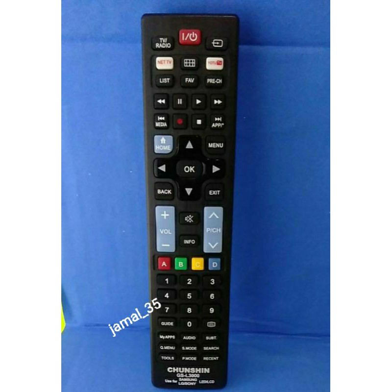 REMOTE REMOT TV SAMSUNG/LG/SONY LCD LED SMART NETFLIX YOUTUBE TANPA PROGRAM.