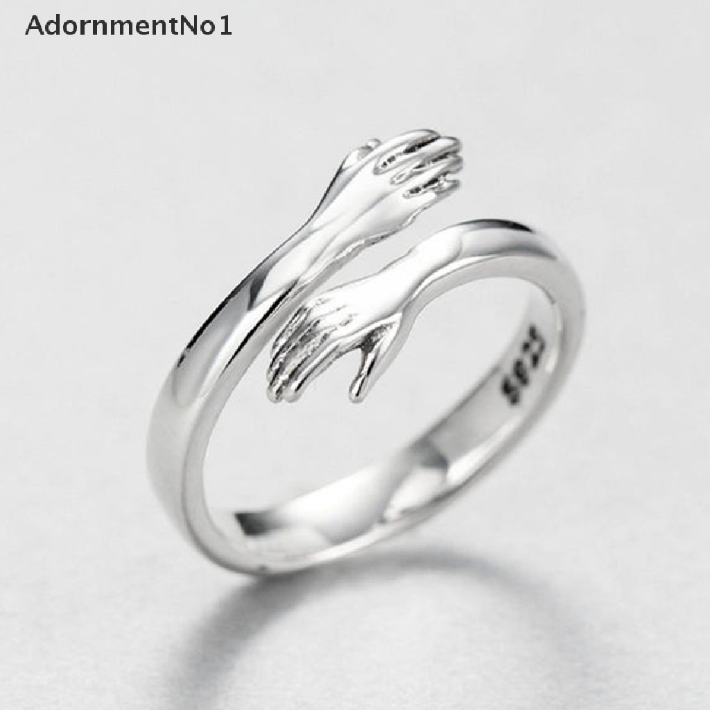 (AdornmentNo1) Cincin Terbuka Adjustable Motif Love Hug Untuk Perhiasan Wanita / Hadiah