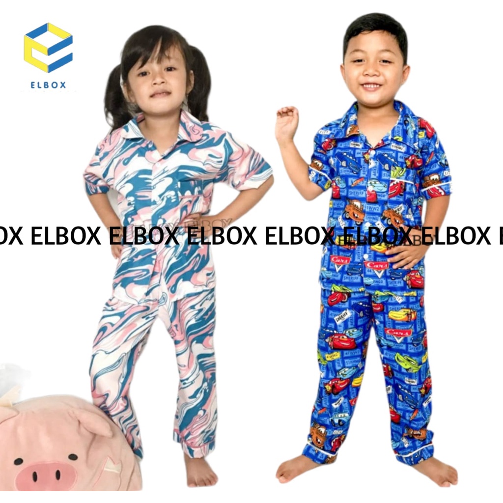 ELBOX Piyama PM Anak Perempuan Pilih Motif 6 - 12 Tahun / Baju Anak Tidur / Bisa COD