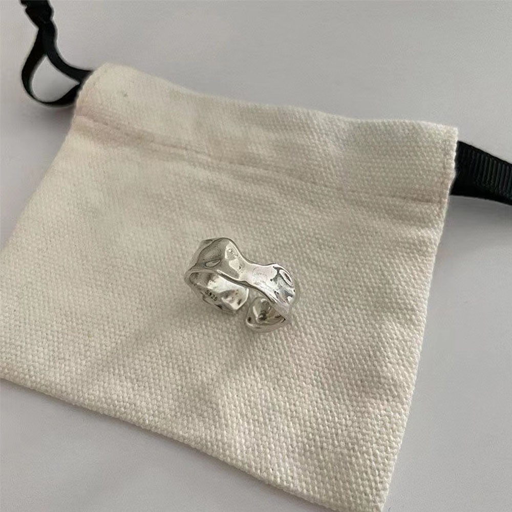 Cincin Jari Telunjuk Model Terbuka Dapat Disesuaikan Bentuk Persegi Geometris Gaya Korea Untuk Wanita