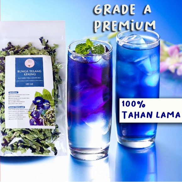 

Teh Bunga Telang Kering TUMPUK PREMIUM 100 gram Netto Floral seeds [Bisa COD]