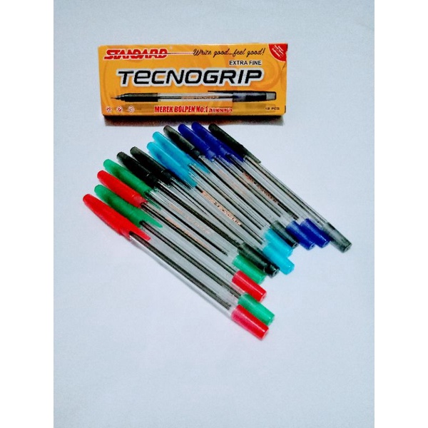 

(Ecer) Bolpoin Standard Technogrip Warna Hitam