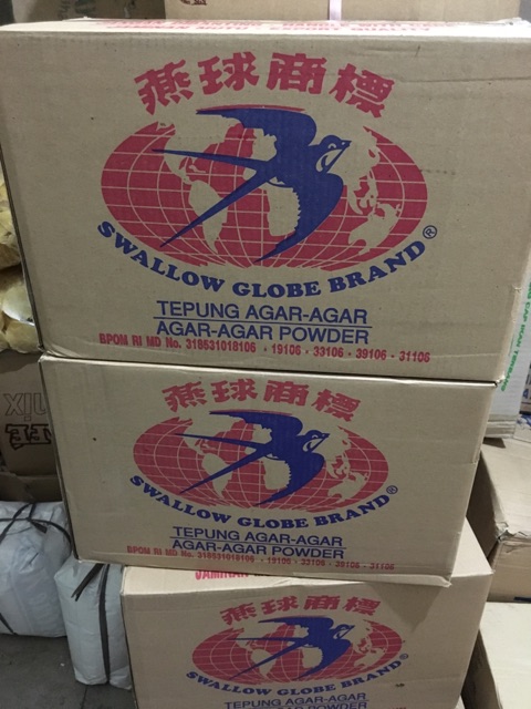 Grosir! Agar Swallow Dus isi 24 pak / Agar Agar Swalow Karton / Swallow Globe Brand Dus / Ager Walet