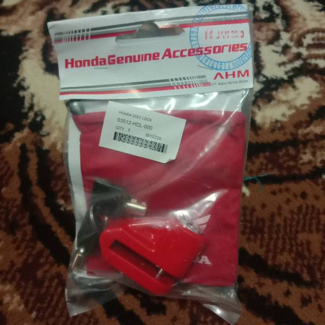 GEMBOK CAKRAM MOTOR / KUNCI GANDA ORIGINAL AHM  (DISLOCK)-1