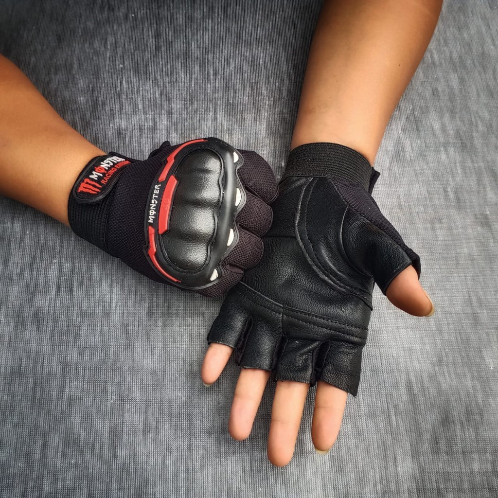 Kanzia Leathershop Sarung Tangan Motor KK Telapak Kulit