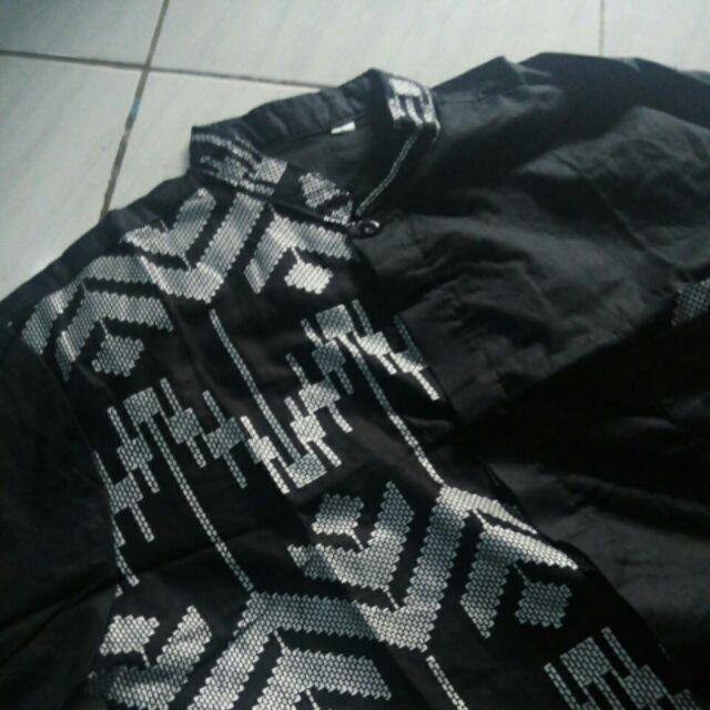 Kemeja Batik Pria Lengan Panjang Size M L Xl Xxl Bswart Batik Hrb026 Kenongo Hem Panjang Padi