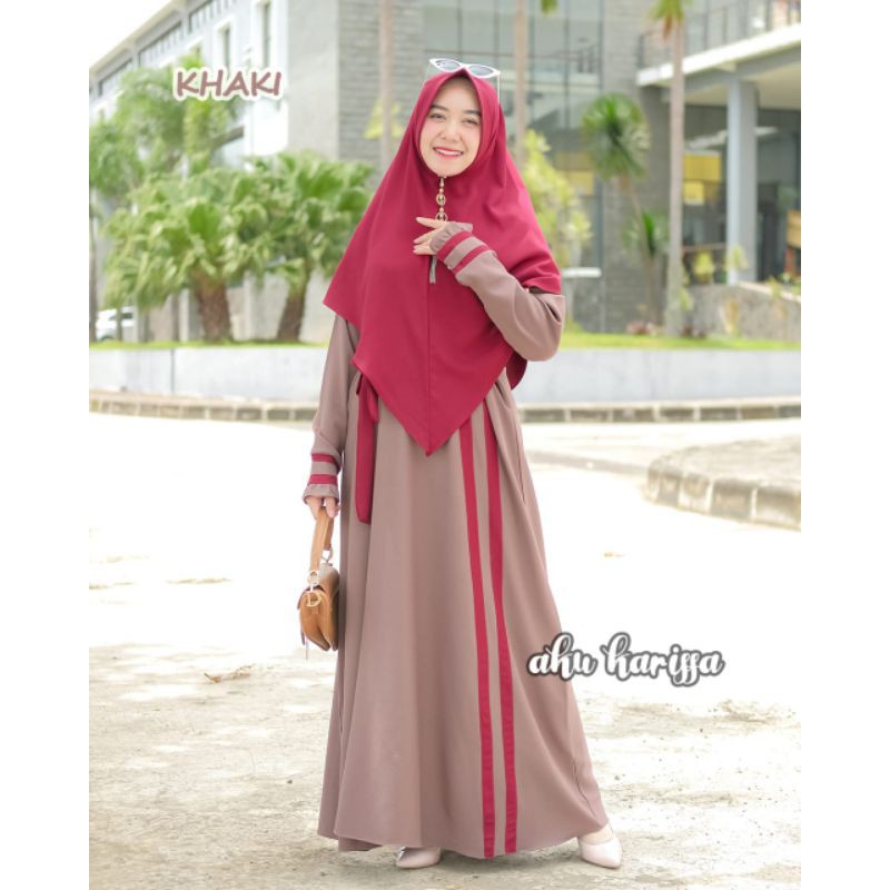 Aku Karissa terbaru / gamis Kiara set aku karissa / gamis set itycrepe