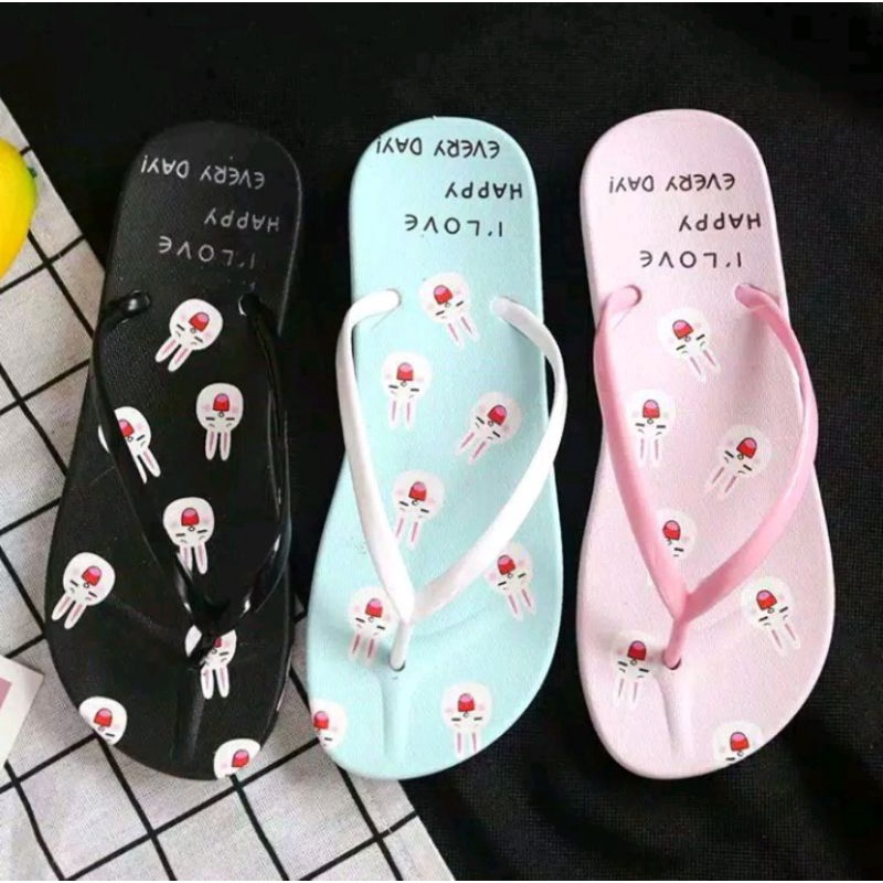 SANDAL JEPIT JELLY KELINCI CUTE