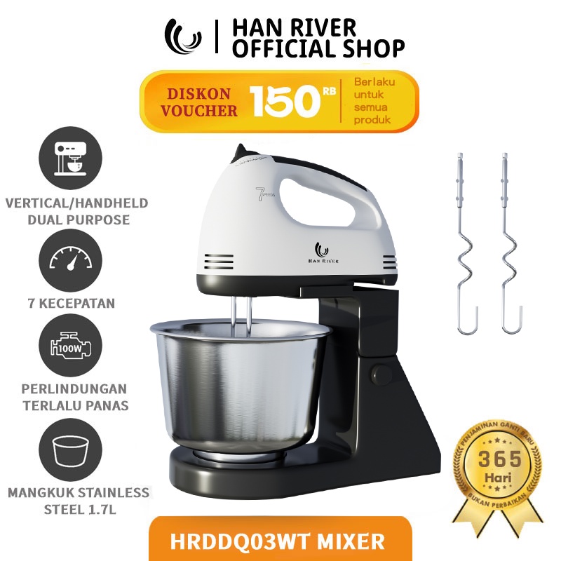 Jual HAN RIVER Stand Mixer HRDDQ03WT Putih Indonesia