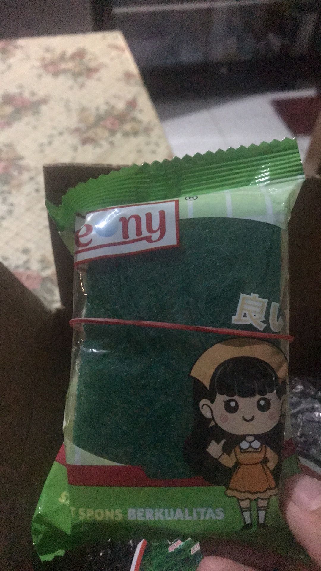 Sabut Cuci Piring Spons Hijau Kuning Spon