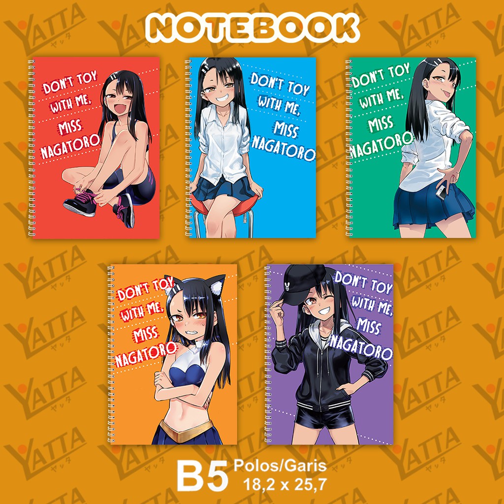 

Notebook Anime ukuran B5 18,2 cm x 25,7 cm Ijiranaide, Nagatoro-san