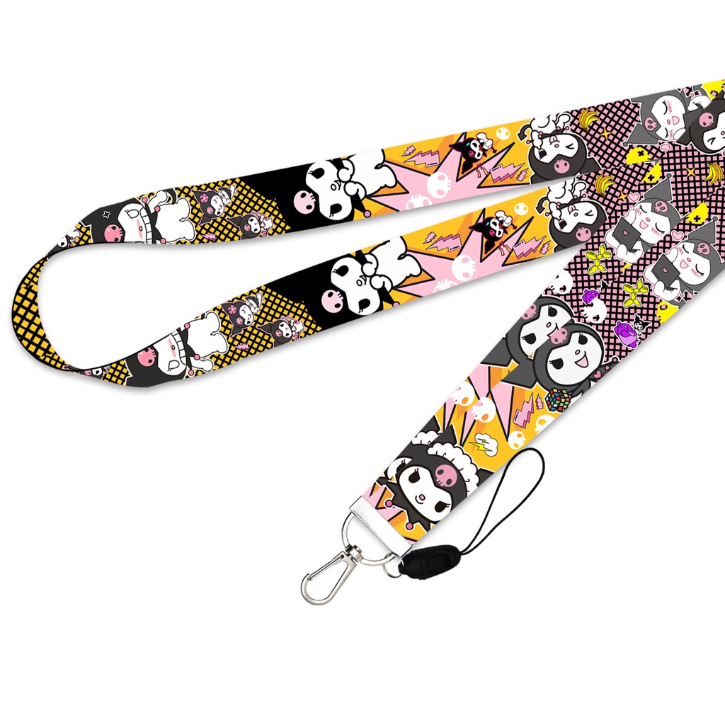 Kuromi kuromi Tali lanyard Panjang Motif Kartun Untuk Gantungan Kunci / Handphone