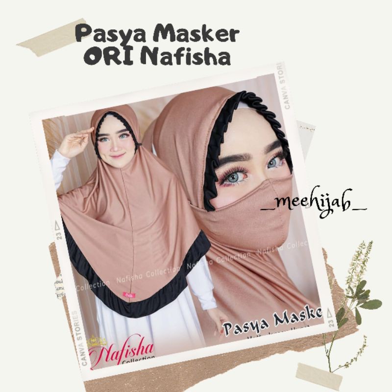 HIJAB JILBAB INSTANT MURAH PASYA MASKER ORI NAFISHA