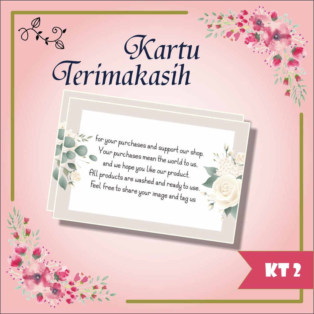 Thank you card custom | kartu ucapan | thanks card | gift card | kartu ucapan thank you for order