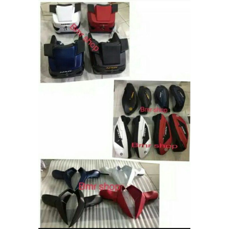 Paketan modif spion lipat top box belakang sandaran backrest dan side box samping all new nmax 2020