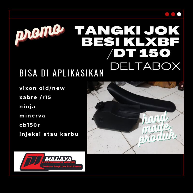 Tangki Jok besi klx bf dt  pnp vixion old new  xabre r15 cb150r ninja minerva  injeksi atau karbu