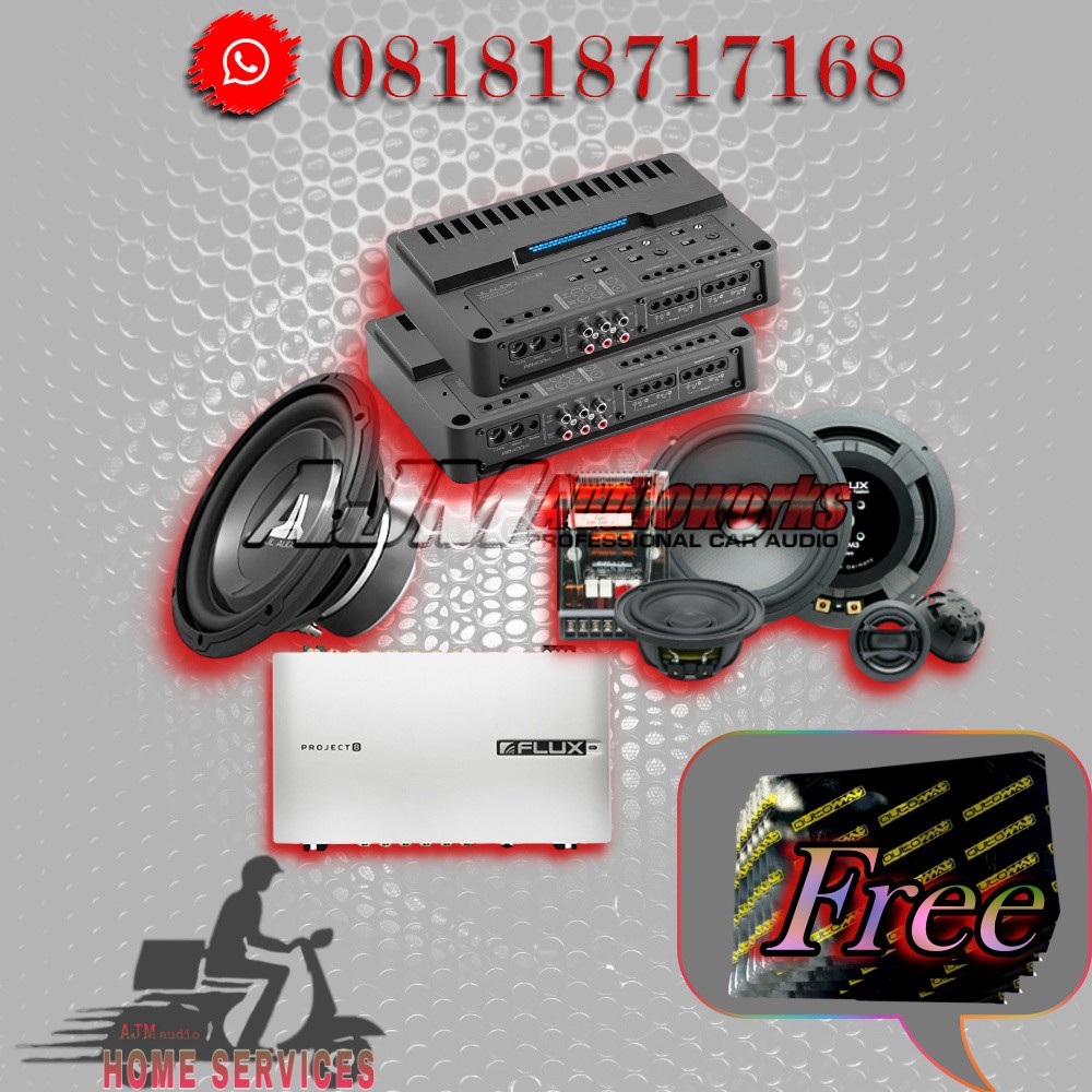Paket Fullset system Audio Mobil FLUX+JL AUDIO
