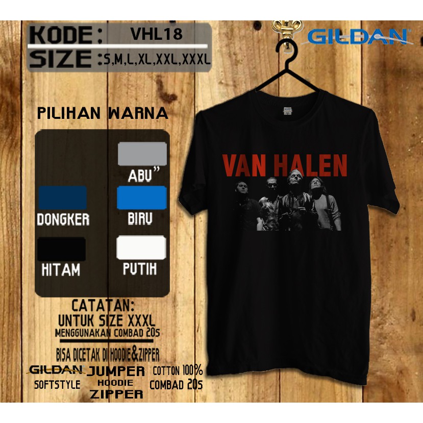 Kaos van halen band original gildan softstyle vhl18