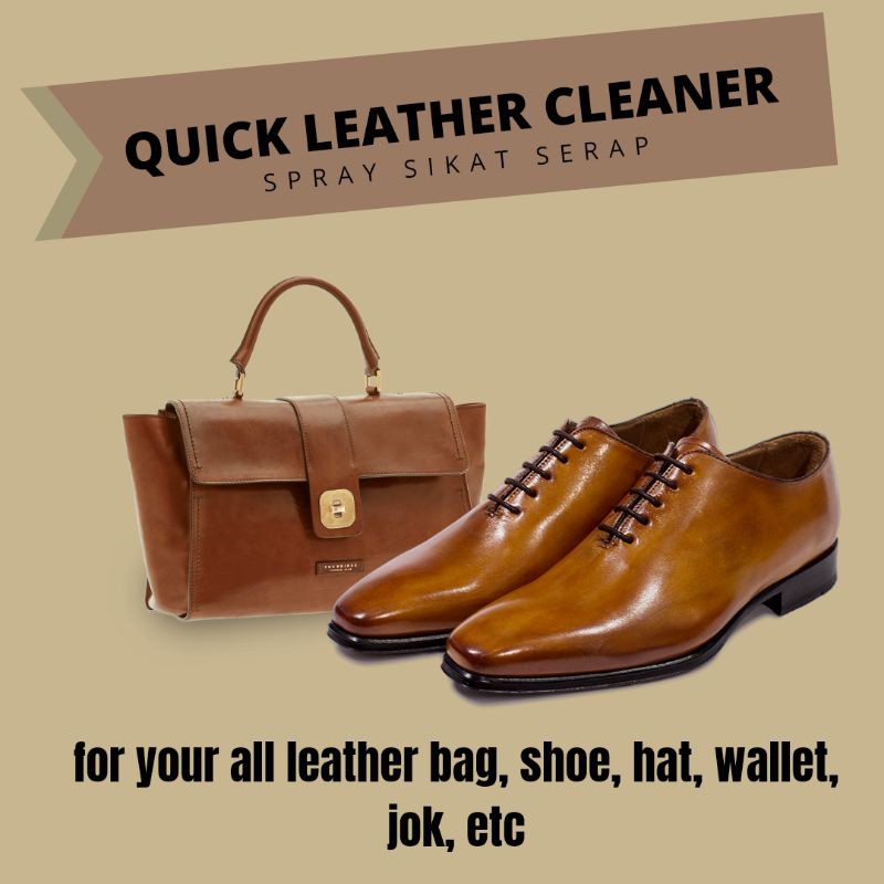 Quick leather cleaner premium - Pembersih Tas branded untuk perawatan Kulit berjamur 100ml