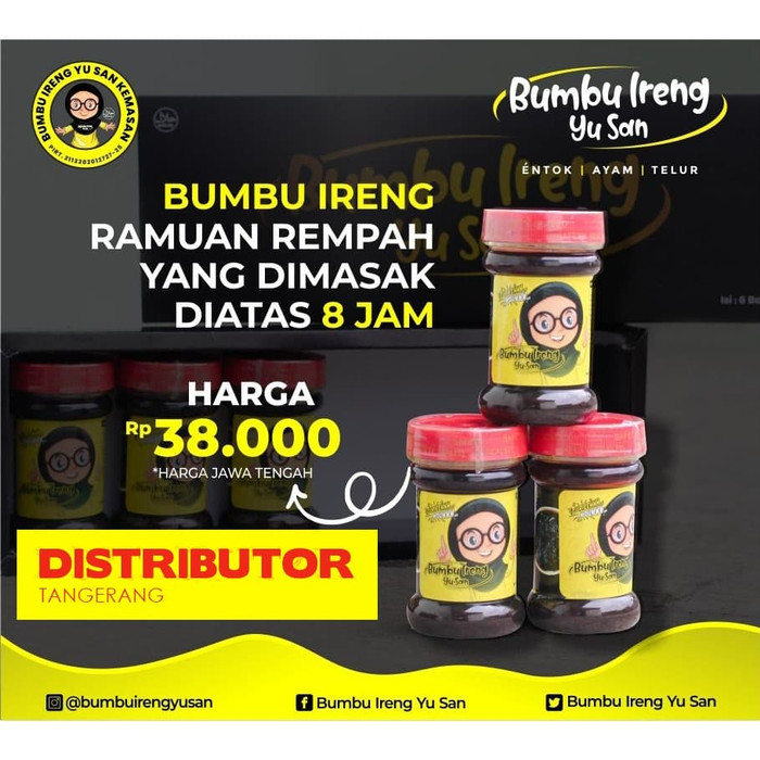 

Ready- Bumbu Ireng Yu San Kemasan, Bumbu Instan Siap Saji, Teman Makan Nasi,