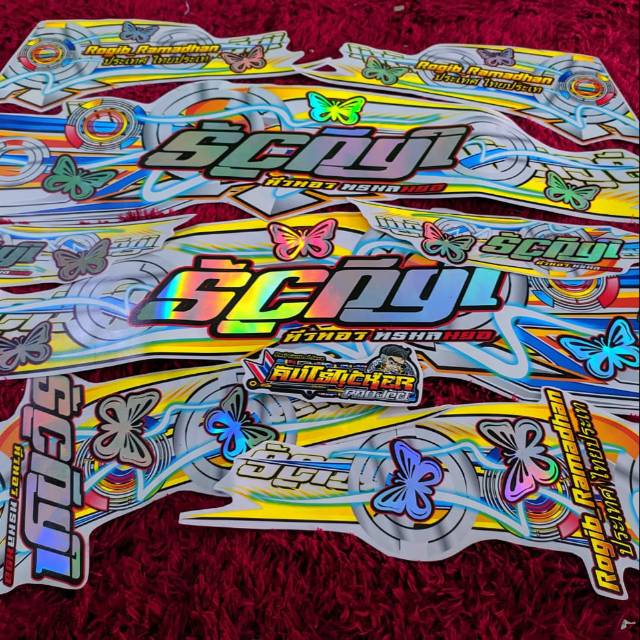 Striping Scoopy 2014/ 2016 / Sticker Striping Variasi List TRASFARAN UV semi hologram mothai