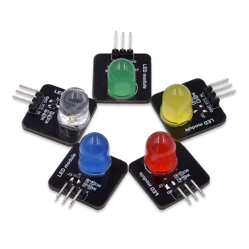 Vivi 20mm RGB LED Module Light-emitting Lamp Manik Sensor Diode Merah Kuning Biru Hijau Putih LED Untuk Bangunan Elektronik B