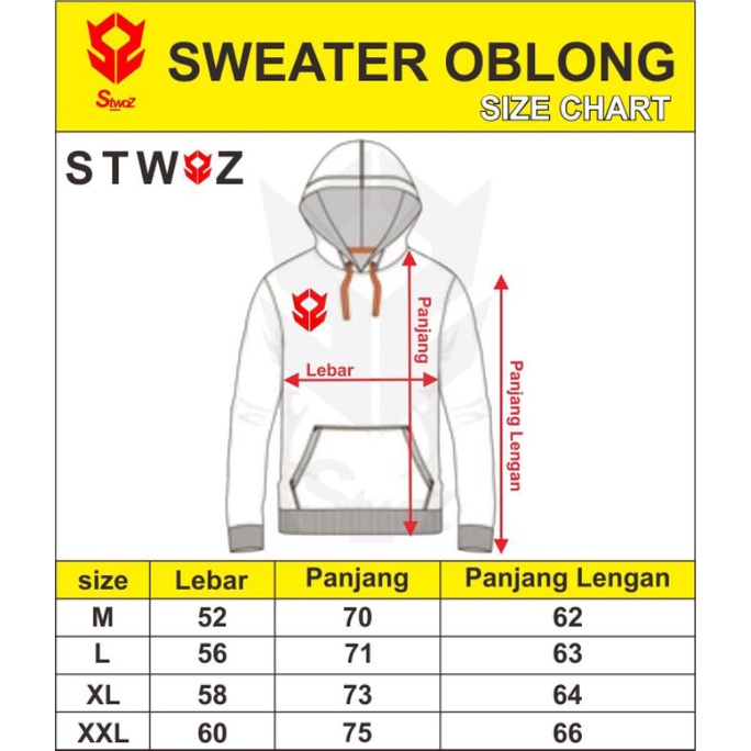 Sweater Hoodie Wanita / Pria Skyblue Stwoz Original-5