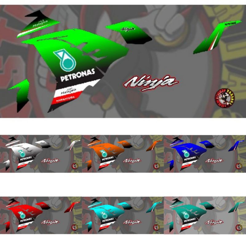 Striping Ninja 250 Fi Lama Variasi  Motor Lis Scotlit Petronas series