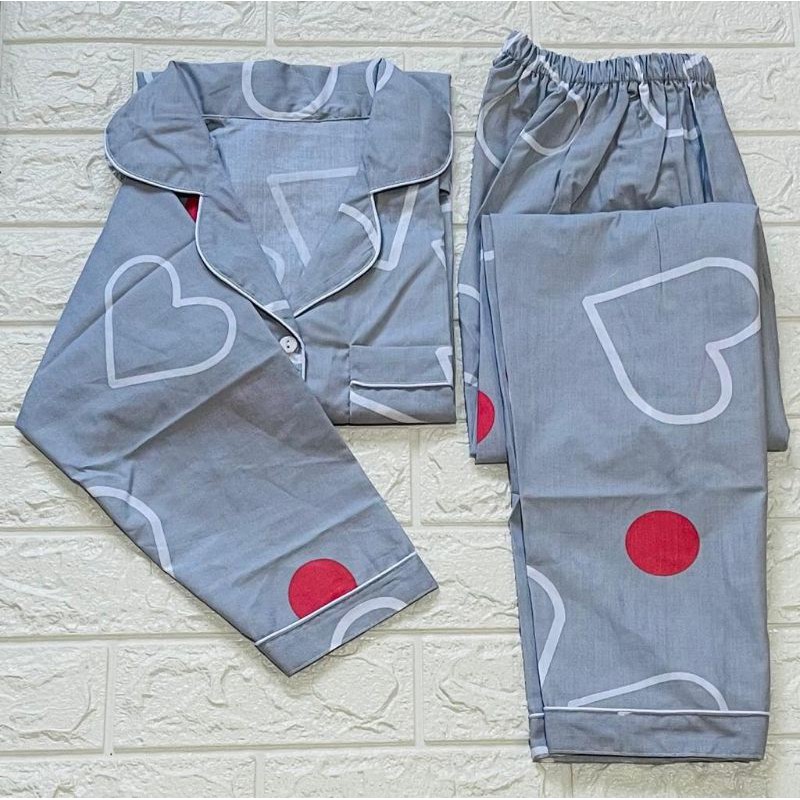 Baju tidur wanita piyama PP bahan soft katun adem lembut all size-3