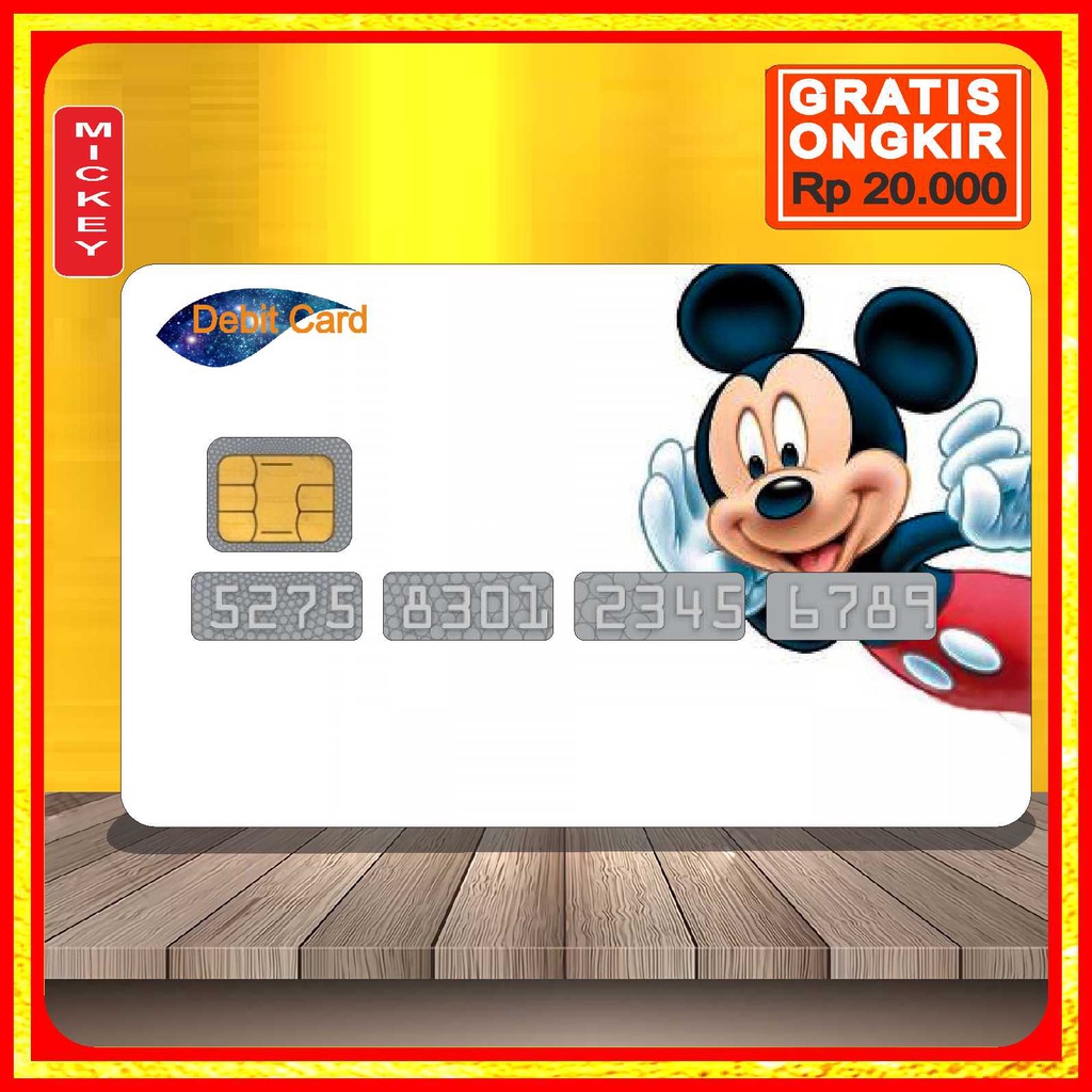 

Stiker Skin Kartu Atm Card Bca Mickey Mouse