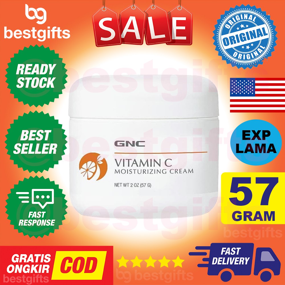 GNC VITAMIN C MOISTURIZING CREAM KRIM PELEMBAB WAJAH COLLAGEN COLAGEN KOLAGEN KULIT HALUS 57 GRAM