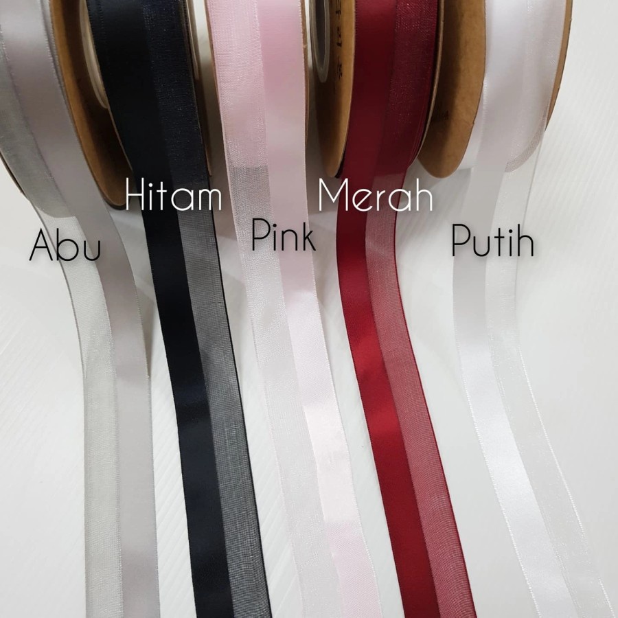 

(PT4) pita 2 Tone Lebar 2.5cm/Ribbon/Pita Kado
