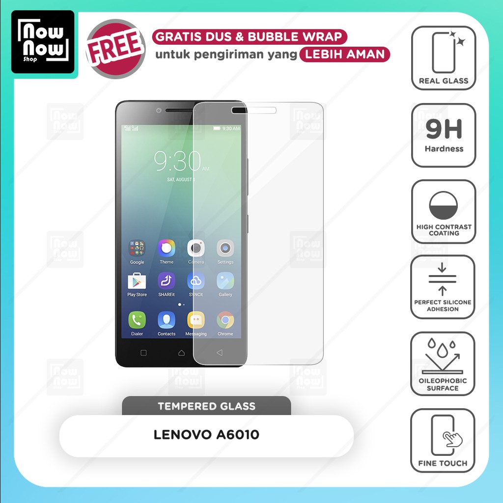 Tempered Glass Anti Gores Lenovo A6010 Screen Guard Protector 9H Kaca Temperglass