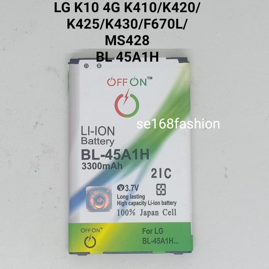 Baterai LG K10 2016 4G K420 K430 F670L MS478 BL-45A1H double power Bat