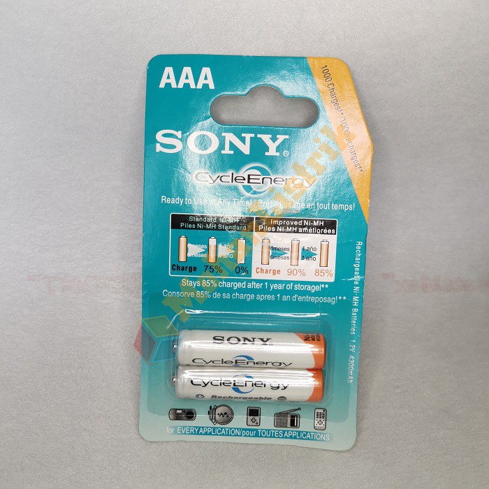 Baterai / Batere / Baterry Cas Sony AAA  Rechargeable Bisa Isi Ulang