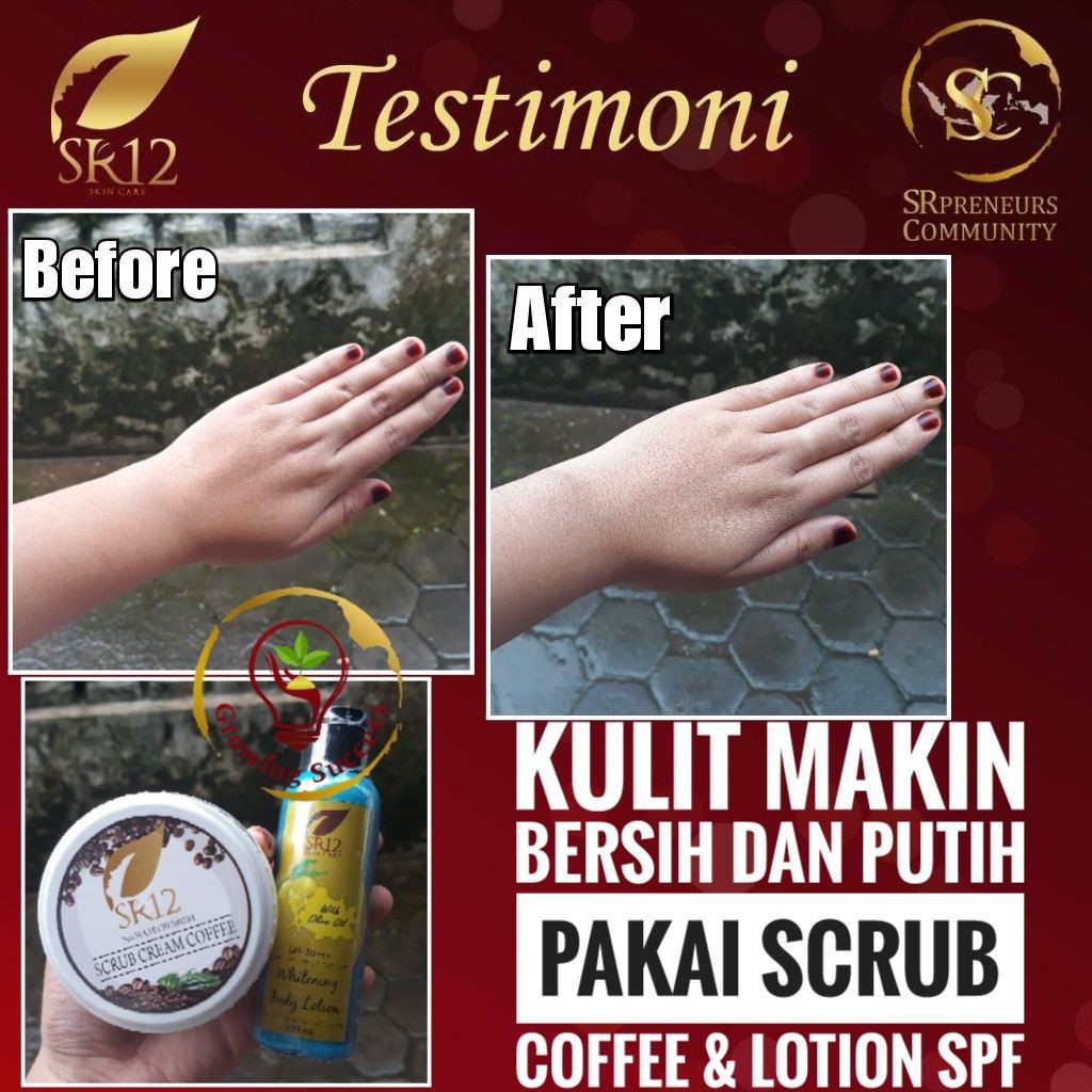 Lulur SR12 | Scrub Cream Coffee SR12 &amp; Lulur Rempah Bengkoang SR12 | Perawatan Tubuh SR12 Skincare