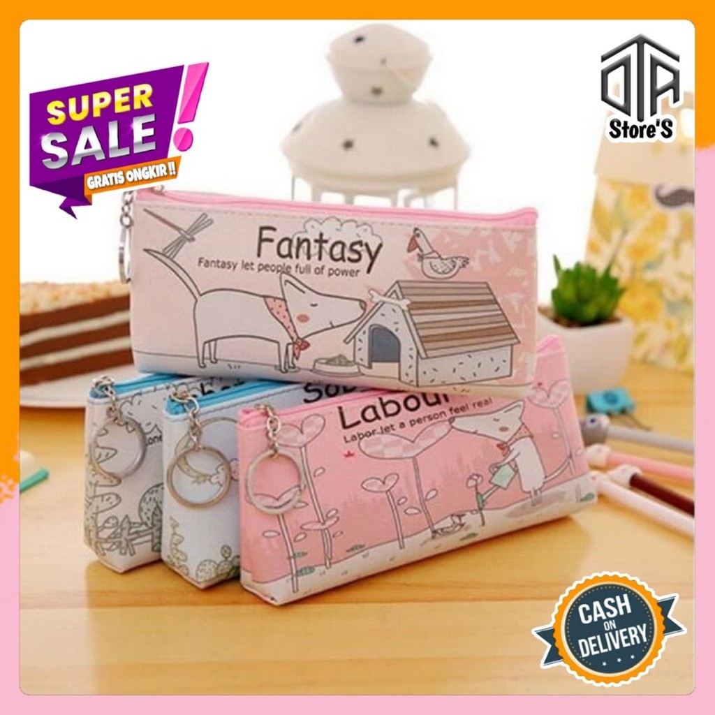 

Tempat Pensil Korean Sober Printing Desgrib Alat Tulis Kotak Pencil Bolpoin Pouch Kosmetik Serbaguna