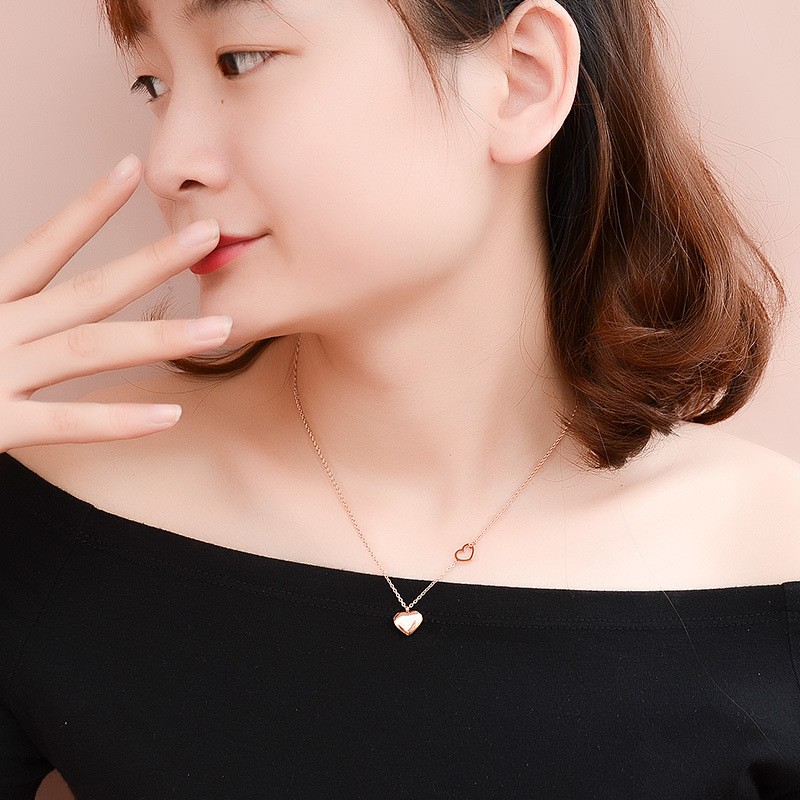 [New] Kalung fashion aksesoris titanium mini korea hadiah wanita cewek 316L anti karat KK036