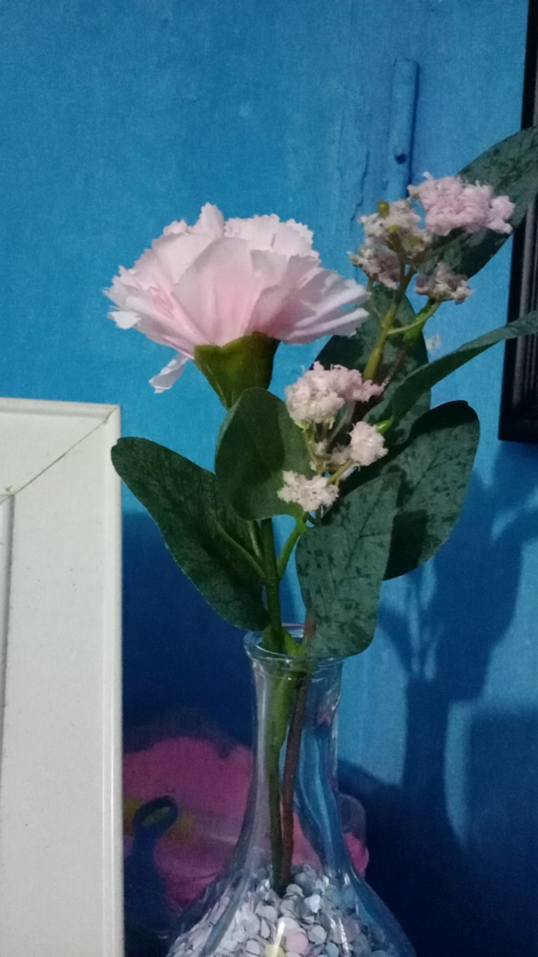 Anyelir Bunga Tiruan, Bunga 1 Tangkai Merah Muda, 30 Cm Sm2173